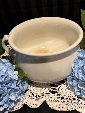 White  Ceramic Flower Planter  -Chamber Pot by Homer Laughlin